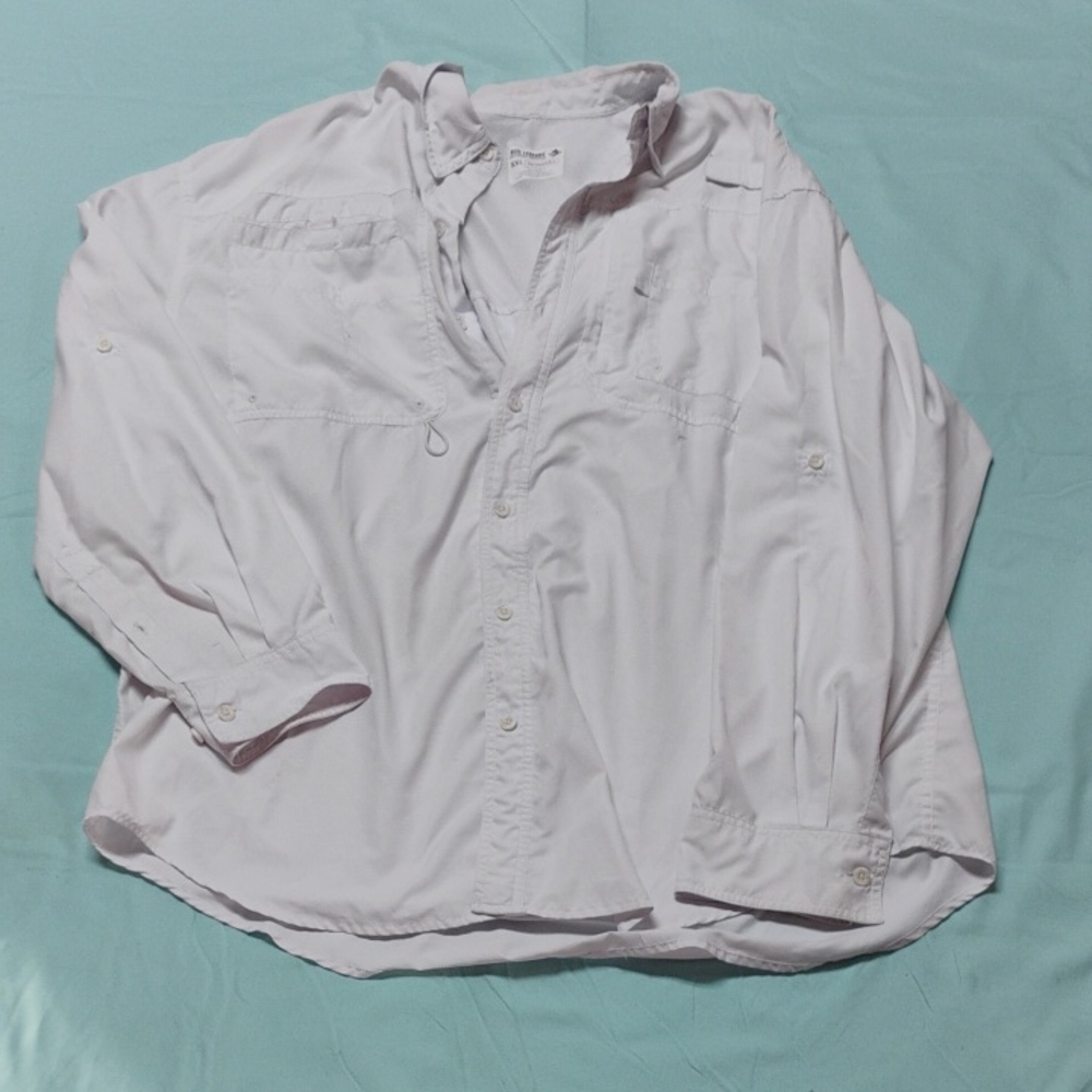 Reel Legends Men's Light Gray Casual Button Down Shirt